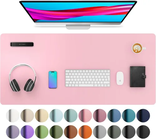 Vista 76 de Aothia - Protector de escritorio de cuero sintético grande, base antideslizante para mouse y superficie para escribir, impermeable, fácil de Agua