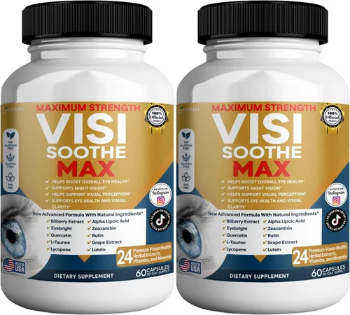 Vista 7 de Vision Soothe Max Suplemento para la salud ocular, 60 cápsulas, 24 extractos de hierbas con vitaminas y minerales, máxima fuerza (1)