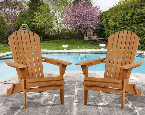 Vista 10 de Silla plegable Adirondack, silla de césped resistente a la intemperie, sillas modernas para fogatas al aire libre, sillas para patio, césped, Negro