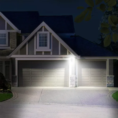 Vista 7 de LEPOWER Luces LED de seguridad con sensor de movimiento para exteriores, 30W 3200LM luz de seguridad de movimiento, 5500K, IP65 impermeable, 2 Negro