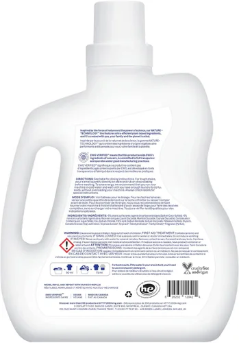 Vista 7 de ATTITUDE Detergente líquido para ropa, verificado por EWG, compatible con HE, a base de plantas y vegano, jabón natural para lavandería, aroma a