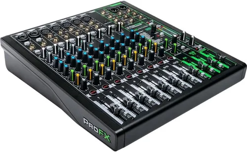Vista 8 de Mackie ProFX12v3+ Mezclador analógico profesional de 12 canales con USB, preamplificadores de micrófono Onyx, motor de efectos GigFX y Bluetooth