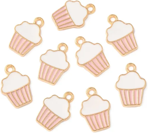 Vista 12 de DanLingJewelry Dijes de esmalte mini colgantes de esmalte para hacer joyas y bricolaje, Metal