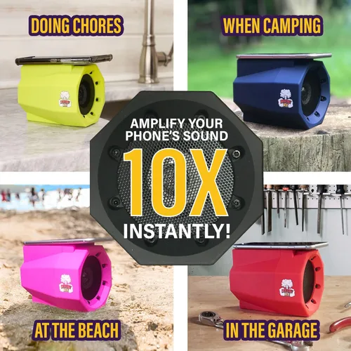 Vista 7 de Amplificador de Volumen de Teléfono Potenciador de Sonido - Sin Bluetooth ni Cables, Coloca el Smartphone sobre el Altavoz para Amplificar el Audio