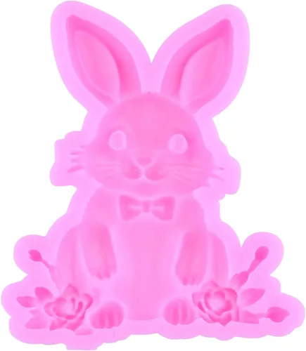 Vista 9 de Moldes para fondant de Pascua, molde de silicona de conejo, huevos de Pascua, moldes de caramelo de chocolate para decoración de pasteles