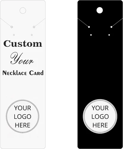 Vista 9 de Tarjetas personalizadas de 1 x 3 pulgadas, tarjetero de joyería para aretes personalizados, paquete de 100, 200, 500, 1000