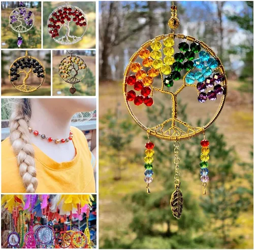 Vista 6 de Dowarm 400 cuentas de cristal de cristal, cuentas Briolette para hacer joyas, cuentas de cristal Rondelle de 0.157 pulgadas para manualidades