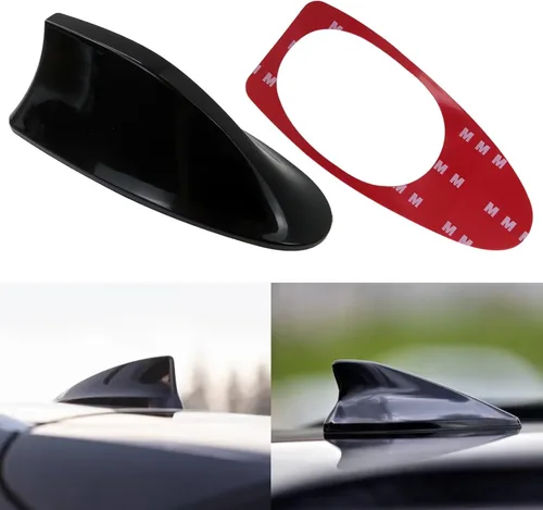 Vista 3 de Cubierta de antena de techo de aleta de tiburón negro para Hyundai Sonata-Elantra Ebony 2015-2019