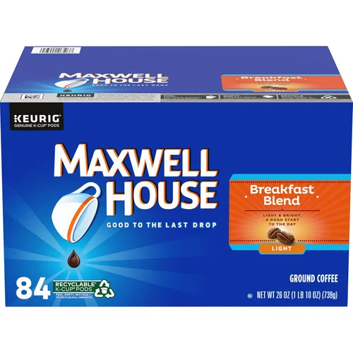 Vista 2 de Maxwell House - Cápsulas de café para café (84 cápsulas) y mezcla Gevalia Signature Blend suave tostado K-Cup (84 cápsulas)