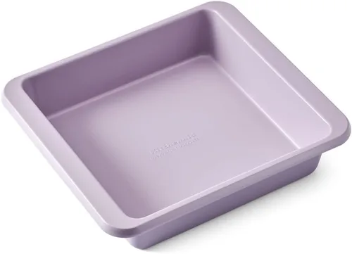 Vista 14 de KitchenAid Molde cuadrado de acero aluminio antiadherente de ingeniería suiza, apto para lavavajillas, agave, 9 pulgadas