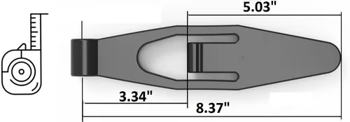 Vista 5 de Freightliner FL FLD - Conjunto de pestillo de capó de ley 6808800160 con soportes de acero inoxidable pulido, individual
