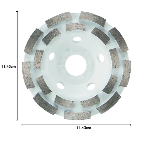 Vista 10 de BOSCH DC4518 Rueda de copa de diamante segmentada de doble fila de 4.5 pulgadas para hormigón