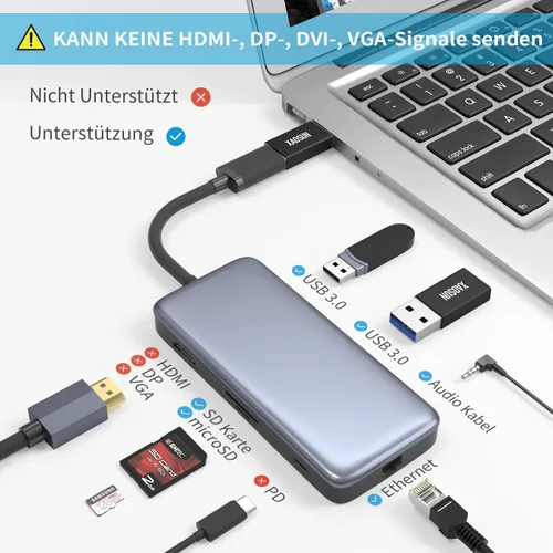 Vista 4 de [10 Gbps] Adaptador USB C hembra a USB macho (paquete de 2), adaptador 3.1 USB A a USB C, sincronización de datos SuperSpeed de una cara XAOSUN