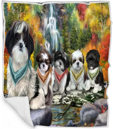 Vista 11 de 4th of July Fireworks Shih Tzu Dog Blanket - Lightweight Soft Cozy and Durable Bed Blanket - Animal Theme Fuzzy Blanket for Sofa Bed Couch