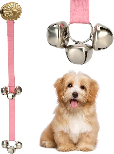 Vista 13 de Luckyiren Campanas mejoradas para cachorros, timbres de perro para perilla de puerta, entrenamiento para ir al aire libre, campanas de perro