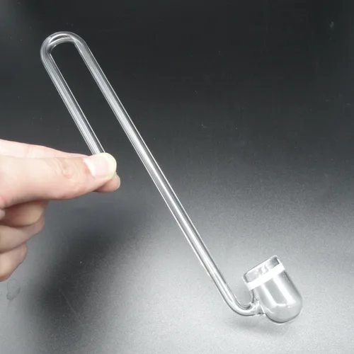 Vista 4 de Difusor de CO2 de vidrio en forma de U para plantas de acuario