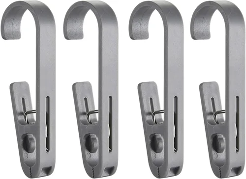 Vista 11 de Gancho grande para ropa sucia, 8 piezas, clips para calcetines, clips de lavandería con resortes, clavijas de plástico fuerte para línea de secado