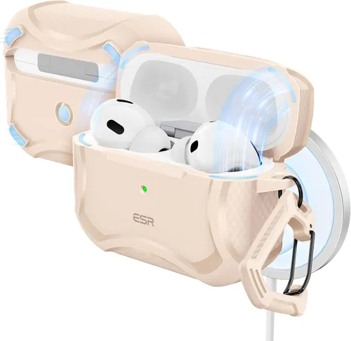 Vista 12 de ESR Funda para AirPods Pro de 2ª Generación, Compatible con Funda de Airpods Pro de 2ª/1ª Generación (2023/2022/2019), Compatible con MagSafe