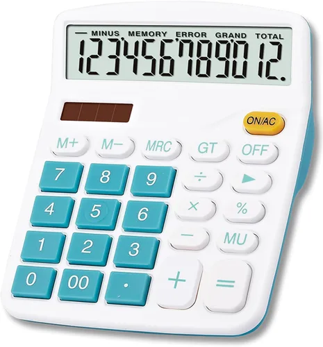Vista 10 de Meichoon Calculadora Pantalla de 12 dígitos Batería solar de doble potencia financiera dedicada gran función estándar de escritorio Calculadora
