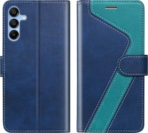 Vista 40 de Funda tipo cartera para Samsung Galaxy A13 5G, funda de cuero con tapa con bloqueo RFID, soporte para tarjetas de crédito, soporte magnético
