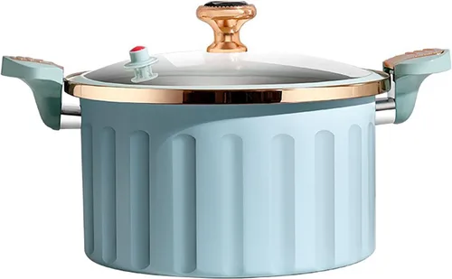 Olla de presion - Olla de presión antiadherente esmaltada, olla a presión con revestimiento de esmalte, olla a presión antiadherente con tapa con