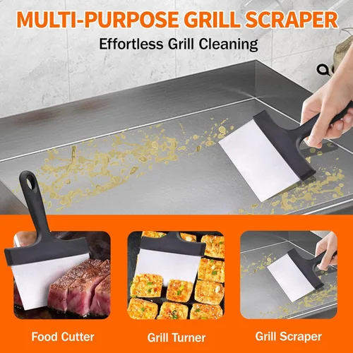 Vista 2 de Kit de limpieza de plancha para Blackstone, kit de limpieza de parrilla plana para exteriores, accesorios de limpieza de plancha, cepillo