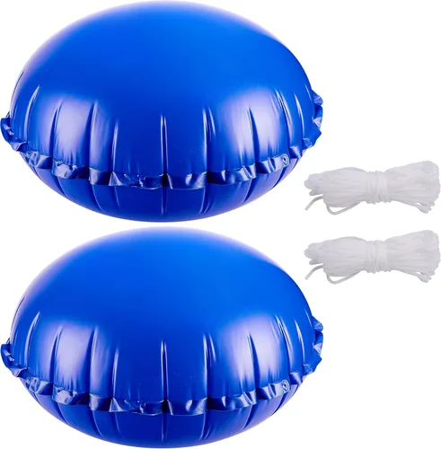 Vista 11 de Sfcddtlg Almohadas de aire de piscina de 4 x 4 pies para piscinas sobre el suelo, almohada redonda de invierno para piscina, almohada de aire