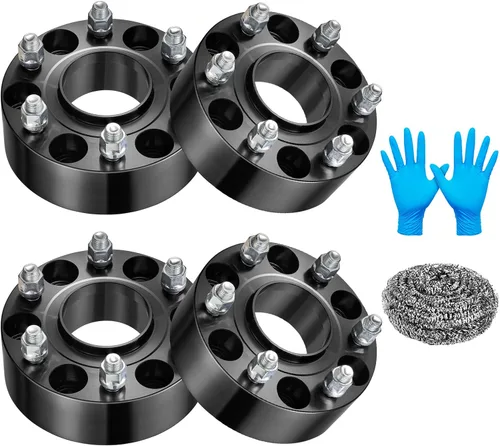 Vista 13 de BDFHYK 5x120mm a 5x114.3mm Patrón de pernos de rueda 1 pulgada Convertidor de espaciador de rueda Compatible con Buick Cadillac Chevy GMC Pontiac