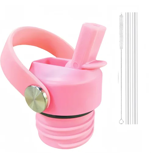 Vista 24 de Tapa de popote para Hydroflask, tapas con popote para Hydro Flask, tapa de popote de boca estándar de 18, 21, 24 onzas, tapa de repuesto, botella