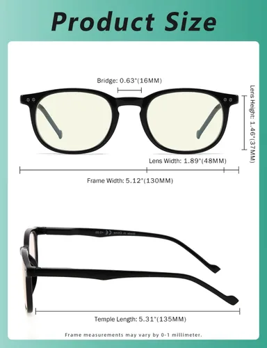 Vista 4 de Eyekepper Gafas de lectura con bloqueo de luz azul para hombres y mujeres lectores vintage