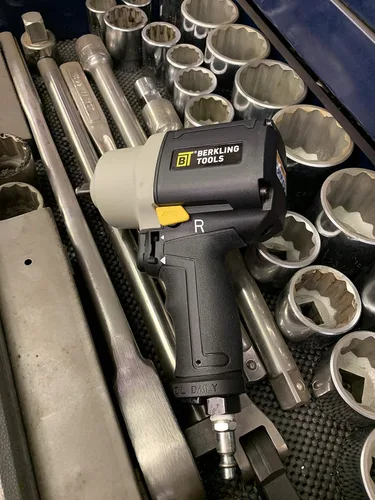 Vista 6 de 2463T Llave de impacto neumática de 1/2 pulgada de alta resistencia, alimentada por aire, martillo doble, mango compuesto