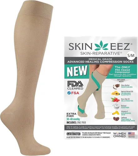 Vista 11 de Skineez Calcetines de compresión curativos avanzados de grado médico 30-40mmHg, 1 par
