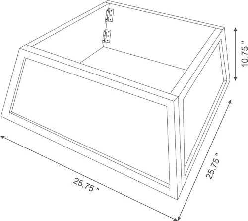 Vista 2 de Glitzhome Collar de Árbol Trapezoidal de Madera Natural de 26" L, Cubierta Rústica para Base de Árboles de Navidad, Anillo de Árbol Fresco