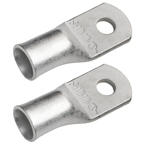 Vista 186 de SELTERM 5 piezas terminales de cable de cobre estañado 1/0 AWG perno de 1/2", extremos de cable de batería, terminales de anillo, conectores