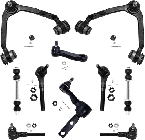 Vista 180 de Detroit Axle - Kit de suspensión delantera de 10 piezas para Ford Freestar Mercury Monterey 04-07, 2 brazos de control inferiores con rótula 4