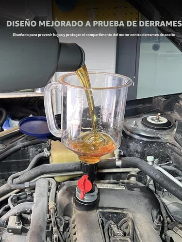 Vista 7 de SMART JERRY - Kit de embudo de aceite de motor a prueba de derrames ｜ Embudo de cambio de aceite con 12 adaptadores y 2 tableros organizadores