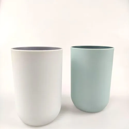 Vista 7 de Juego de 2 vasos irrompibles reutilizables para cepillos de dientes, vasos de plástico para cepillos de dientes, 10.1 fl oz/10.5 onzas, aptos