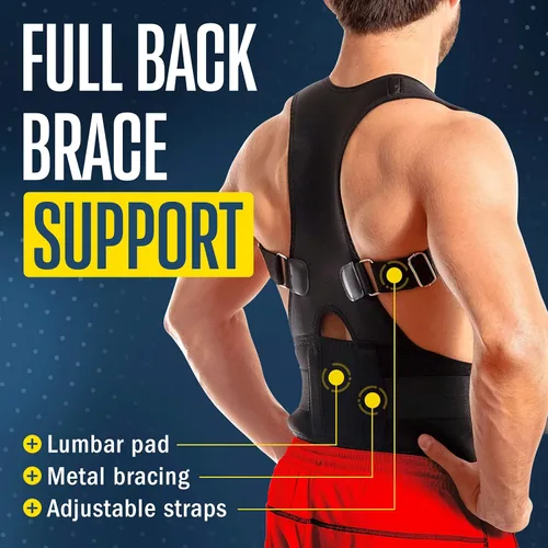 Vista 4 de Flexguard Soporte lumbar médico totalmente ajustable para corrección de postura y dolor de espalda., 1