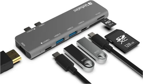 Vista 10 de Verbatim - Adaptador 4 en 1 USB C Hub con 4K HDMI, 60W Power Delivery, USB 3.0, USB 2.0 para portátiles USB C