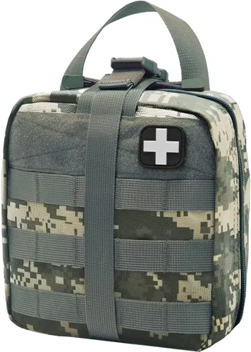 Vista 8 de Carlebben Estuche EMT Rip-Away Molle Pouch Ifak Pouch Medical First Aid Kit Utility Pouch 1000D Nylon (con suministros médicos)