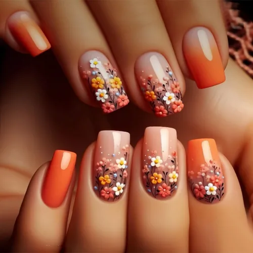 Vista 26 de Uñas cortas a presión para Halloween, uñas postizas cuadradas de personajes de películas de miedo, uñas postizas con pegamento de Halloween