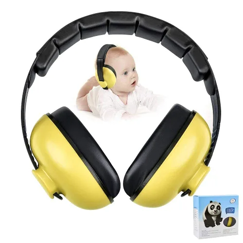 Vista 3 de Auriculares con cancelación de ruido para niños, orejeras de protección auditiva para bebés de 0 a 3 años, niños pequeños, bebés (azul)