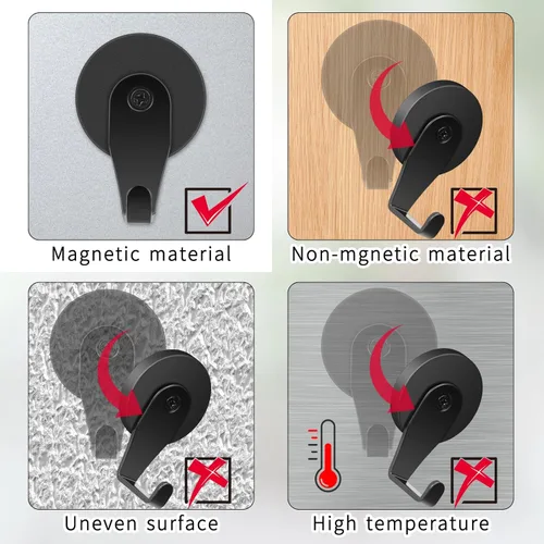 Vista 9 de FYY Percha magnética para corona, paquete de 2 imanes resistentes con gancho para refrigerador, ganchos magnéticos para decoración de Navidad