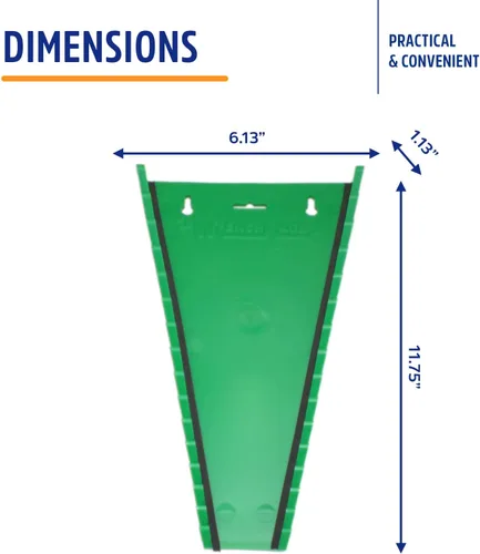 Vista 6 de Protoco 1011 Estante para llaves estándar de 12 piezas, magnético, organizador de herramientas para caja de herramientas, carrito de herramientas