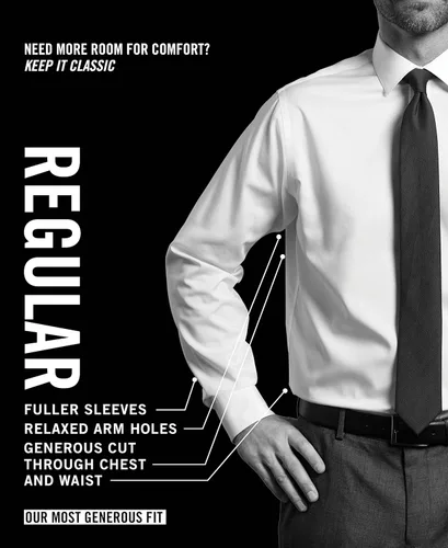 Vista 4 de Van Heusen Camisa de vestir para hombre, ajuste regular, ultra sin arrugas, cuello flexible elástico