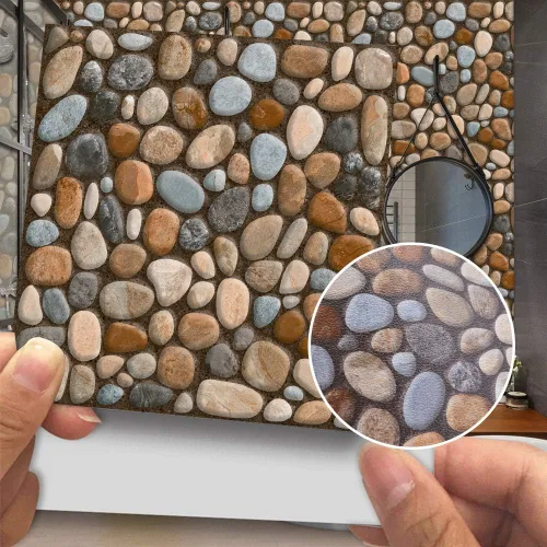 Vista 8 de AILEGOU Juego de 20 calcomanías para azulejos de despegar y pegar, vinilo impermeable, autoadhesivo, removible, para baño y cocina, 6 x 6 pulgadas