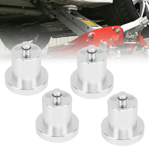 Vista 3 de Adaptador de almohadilla de 7000 libras de repuesto para Rivian R1T R1S 4 unids almohadilla de elevación Adaptador de punto de disco de piso T6061