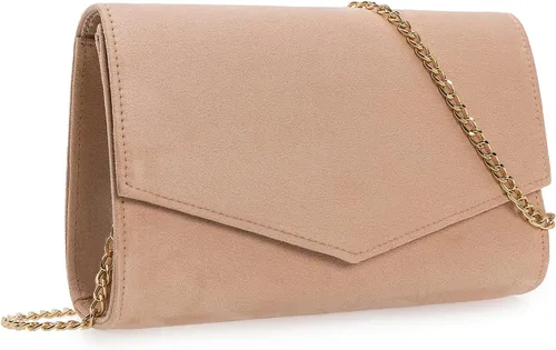 Vista 2 de Bolso de noche para mujer, bolso de mano elegante, bolso de ante sintético para boda