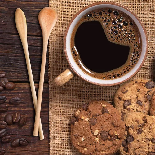 Vista 4 de 4 cucharas de café de madera, cuchara de madera pequeña, cuchara de mango largo para remover la cocina