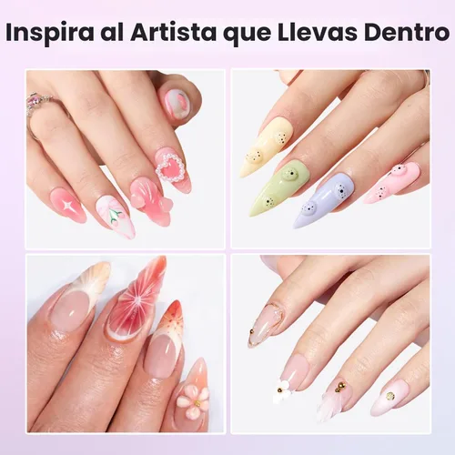 Vista 4 de Beetles - Gel de uñas sólido constructor, gel transparente 3D de 1.06 onzas para esculpir, gel de construcción de gel duro con polvo de uñas